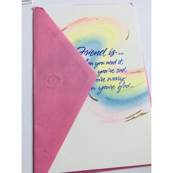 3 Vintage HALLMARK AMERICAN GREETINGS Mother's Day CARDS FORGET ME NOT Friend - Picture 9 of 12